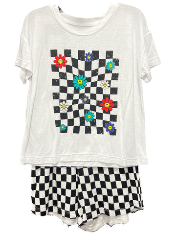 Checker T Shirt & Shorts set (sz 5)
