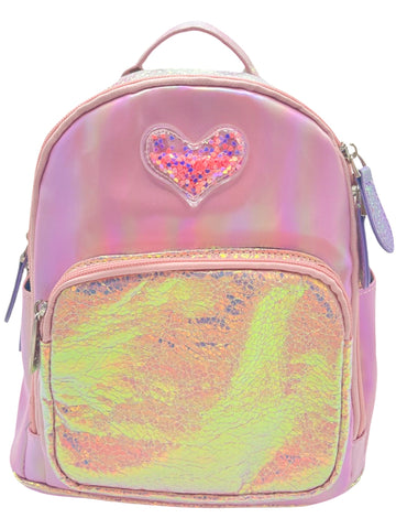 Bari Lynn Mini Backpack- Pink Confetti Heart