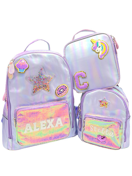 Bari Lynn Mini Backpack- Lavender Confetti Star