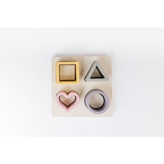 Silicone shape puzzle mauve