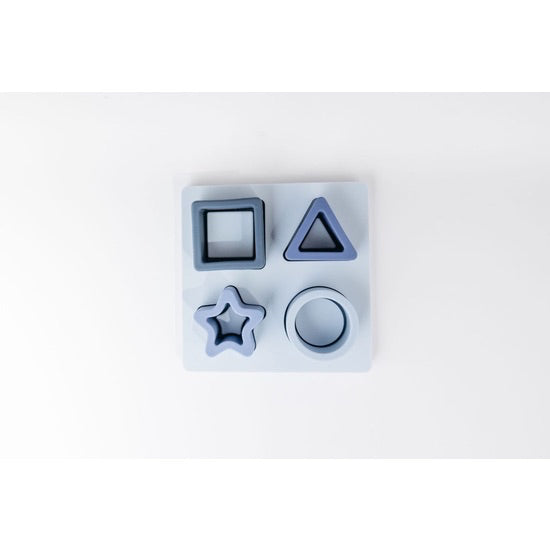 Silicone shape puzzle Blue