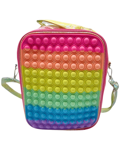 Bari Lynn Lunch Bag- Rainbow Pop It