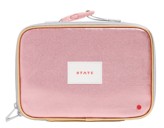 State Bags Rodgers Lunch Box- Pink/Silver