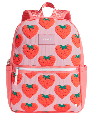 State Bags Kane Double Pocket Backpack- Strawberries