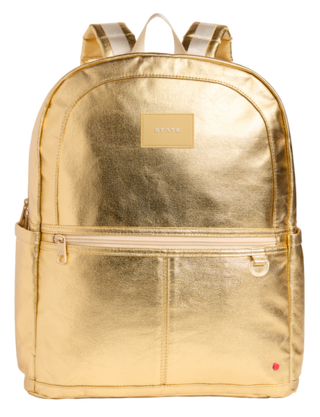 State Bags Kane Double Pocket LARGEST SIZE Backpack- Gold
