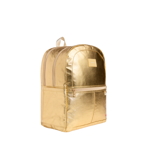 State Bags Kane Double Pocket LARGEST SIZE Backpack- Gold