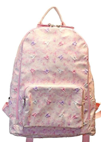 Bari Lynn Full Size Backpack- Pastel Embroidered Bows
