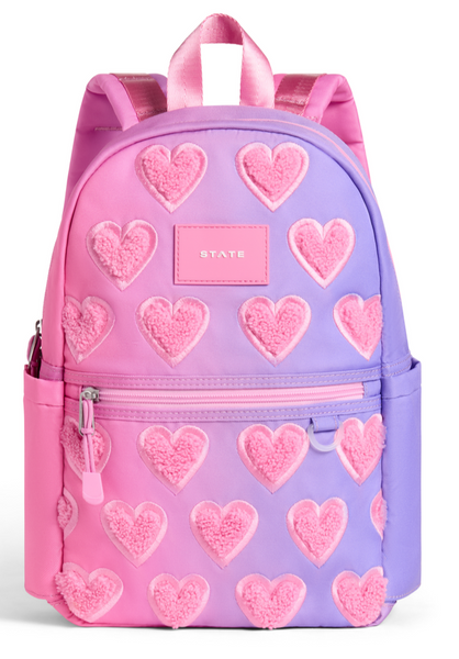 State Bags Kane Mini Backpack- Ombre Fuzzy Hearts