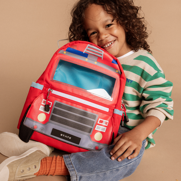State Bags Kane Mini Backpack- Firetruck