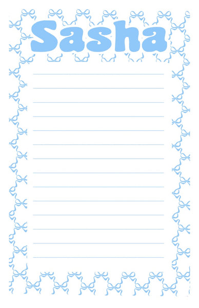 Custom Lined Notepad