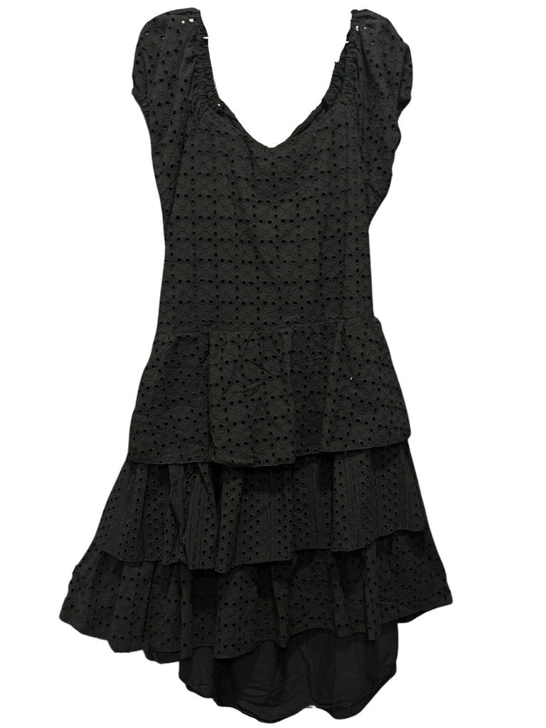 Black Eyelet Dress (Sz JR Medium)