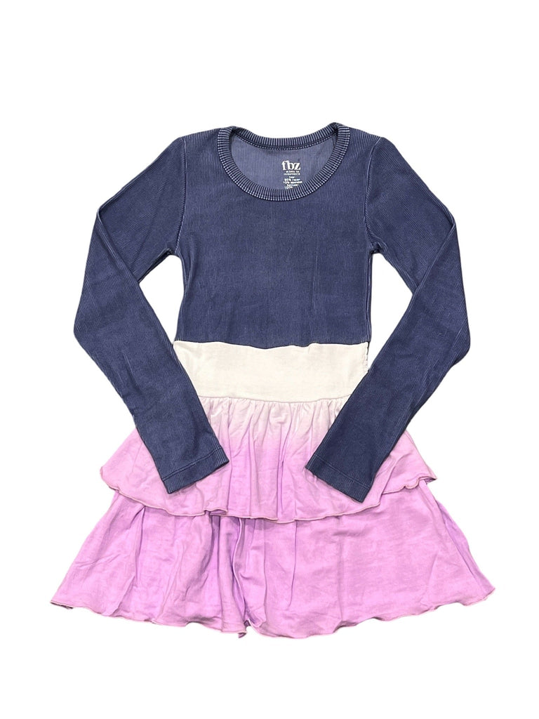 Ombre Ribbed Long Sleeve Dress- (sz Small- 7)