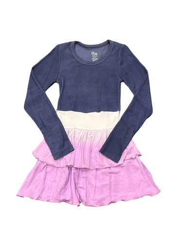 Ombre Ribbed Long Sleeve Dress- (sz Small- 7)