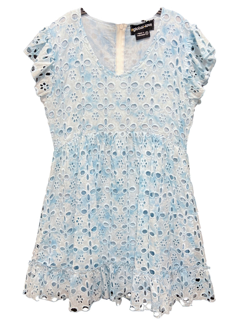 Blue Eyelet Dress (Sz JR Small)