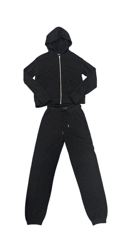 Metallic Waffle Zip Up & Sweatpant Set (sz JR XSmall & JR Small)