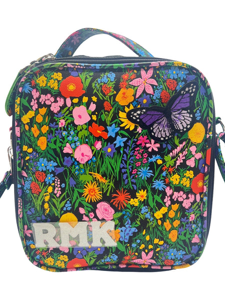 Bari Lynn Lunch Bag- Floral Black Quilted