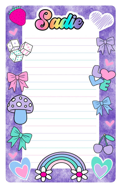 Custom Lined Notepad