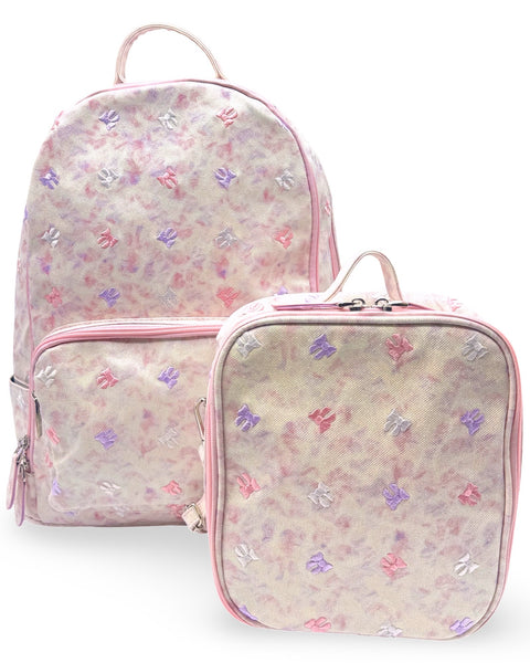 Bari Lynn Lunch Box- Pastel Embroidered Bows