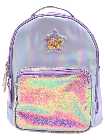 Bari Lynn Mini Backpack- Lavender Confetti Star