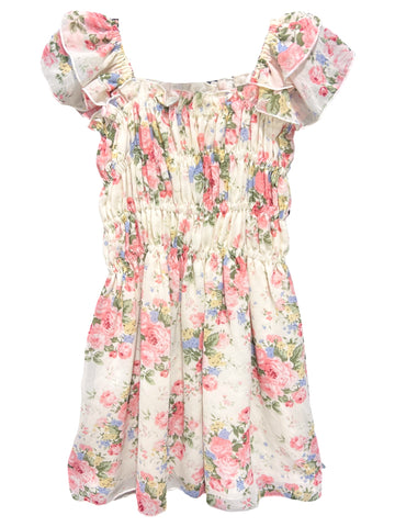 Pink Floral Roughing Dress