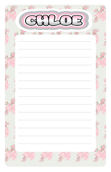 Custom Lined Notepad