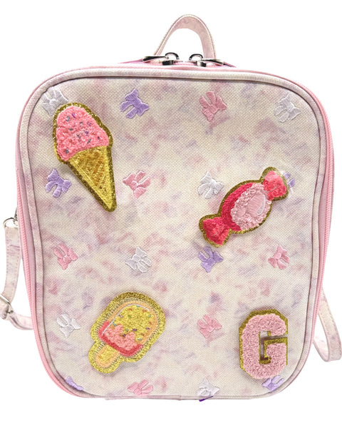 Bari Lynn Lunch Box- Pastel Embroidered Bows