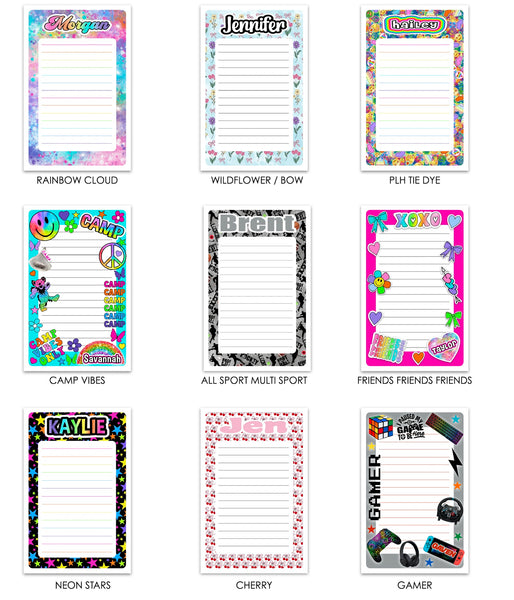 Custom Lined Notepad