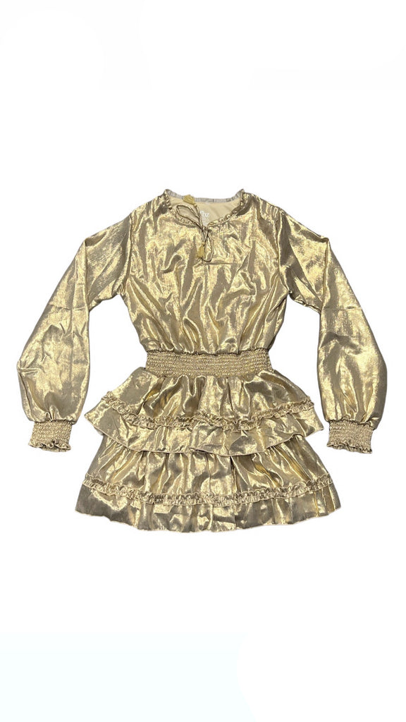Shimmer Gold Dress (sz Medium-8 & Large-10)