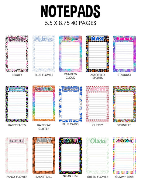 Custom Lined Notepad