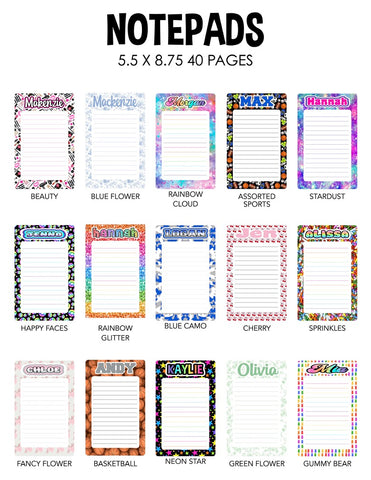 Custom Lined Notepad