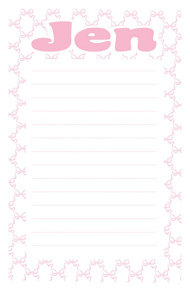 Custom Lined Notepad
