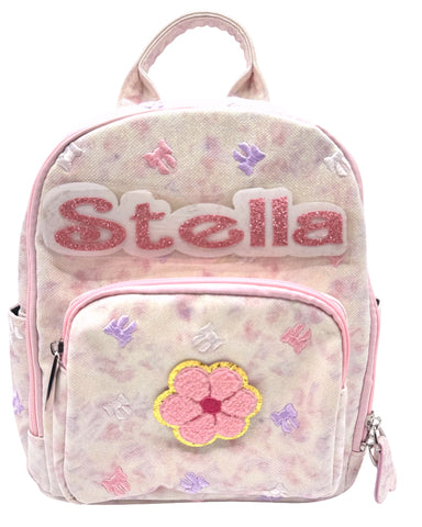 Bari Lynn MINI Size Backpack- Pastel Embroidered Bows