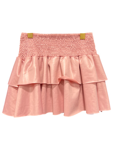 "Leatherette" Pink Skirt (sz 5)