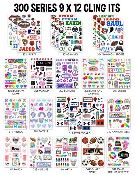 Custom Cling-It Sheets 9x12