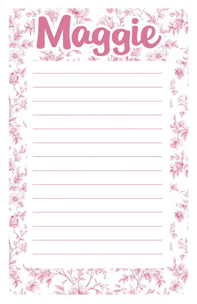 Custom Lined Notepad
