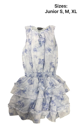 Floral Ruffle Dress (sz Junior S, M, XL)