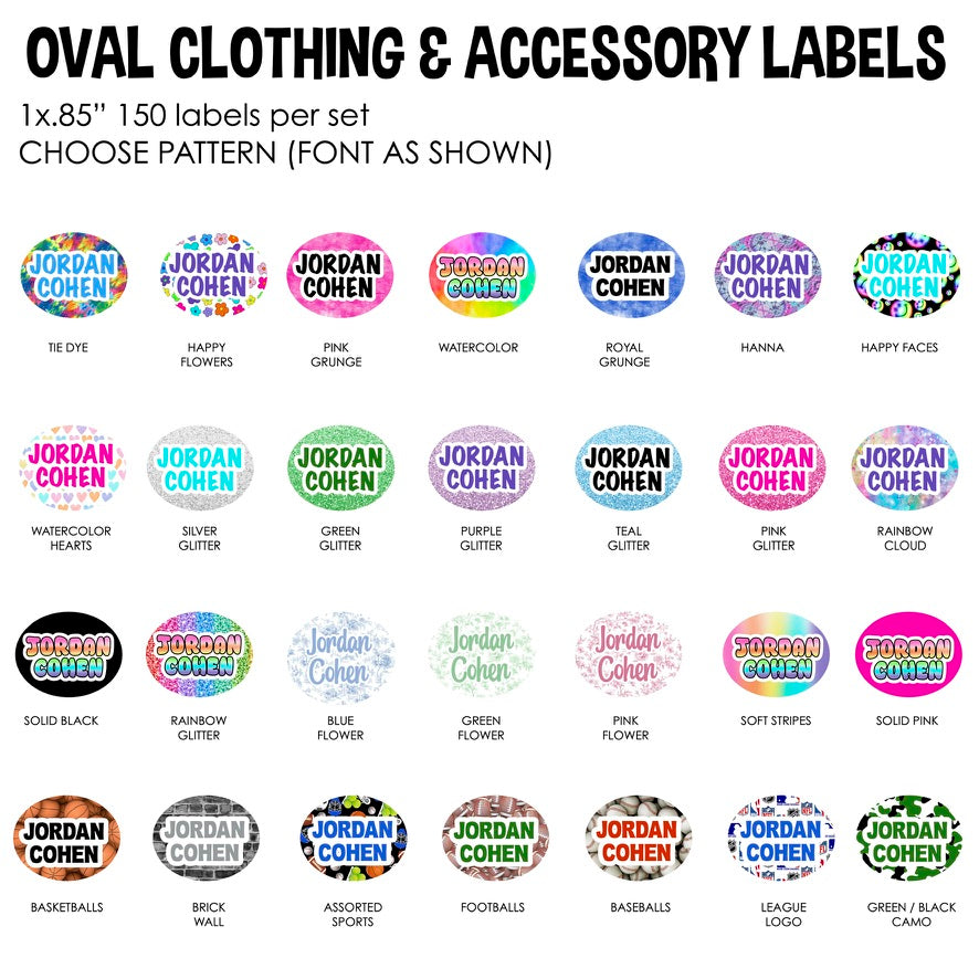 Custom Clothing Labels- Oval