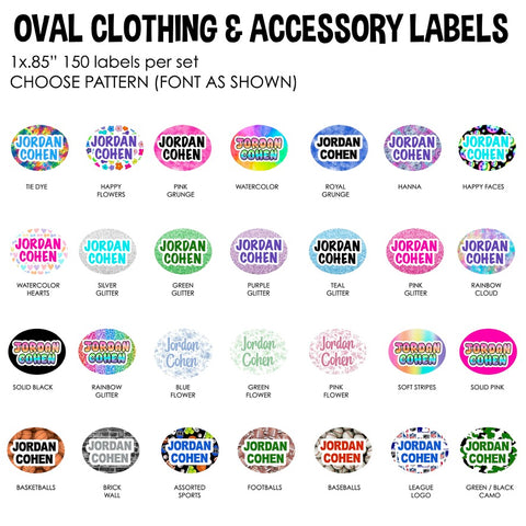 Custom Clothing Labels- Oval