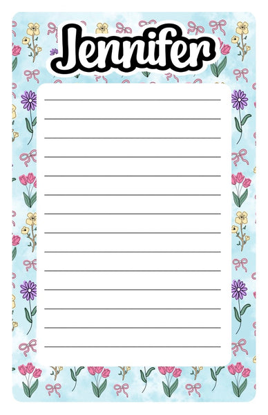 Custom Lined Notepad