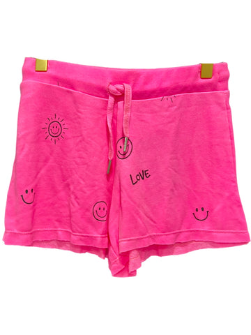 Neon Pink Icons Shorts (sz XL)