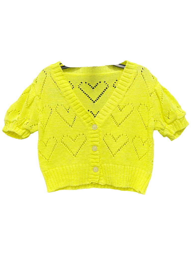 Yellow Heart Cardigan (sz 5)