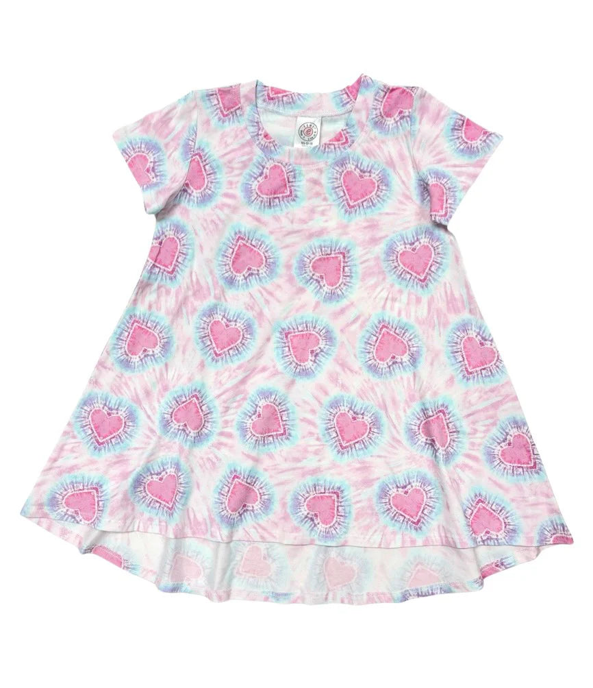 Tie Dye Hearts Dress