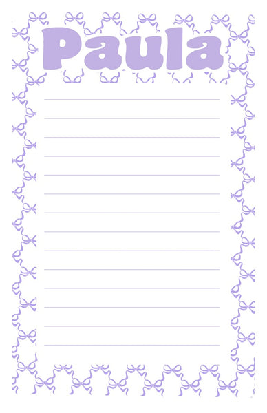 Custom Lined Notepad