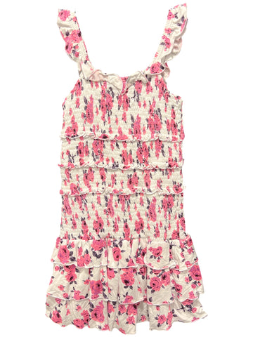 Pink Floral Roughing Dress (sz 5)