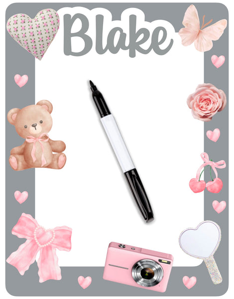 Custom Laminated Dry Erase Board