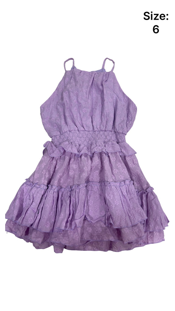 Purple Ruffle Dress (sz 6)