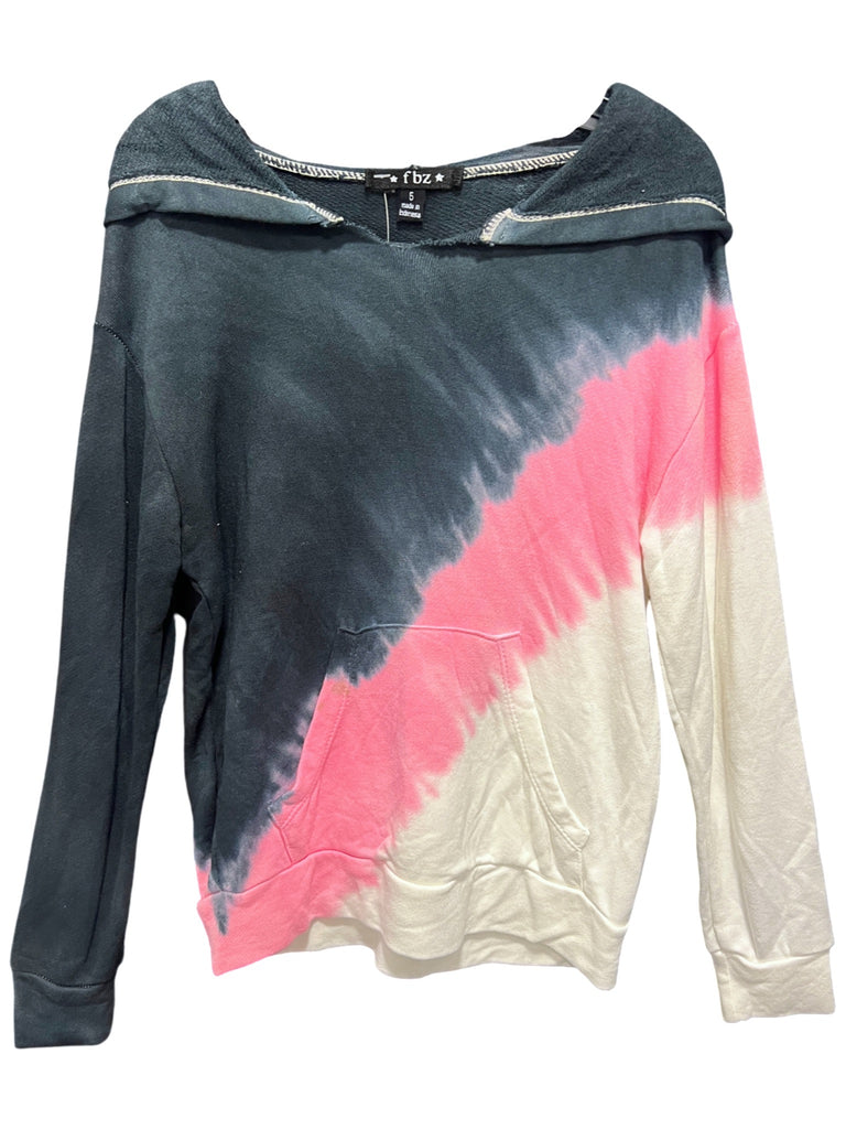 Diagonal Tie Dye Hoodie (sz 5)