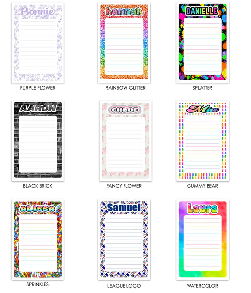 Custom Lined Notepad