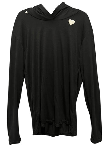 Black Hooded LS Shirt (XL- sz 14)