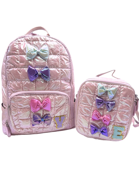Bari Lynn Full Size Backpack- Puffy Pastel Bows